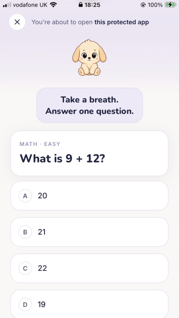 A question in PawsMe with answers to choose from
